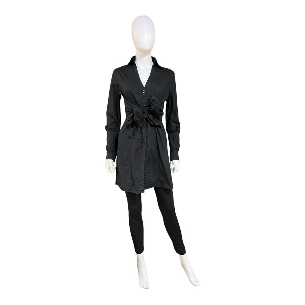 Bisou Bisou Black Deep Cuff Long Shirt, 4